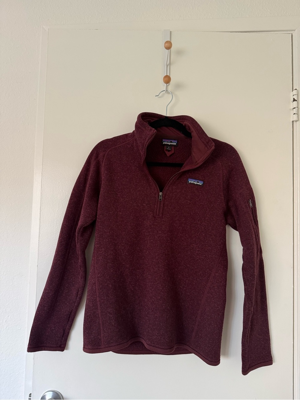 Patagonia Women's Maroon Quarter-Zip Fleece Pullover